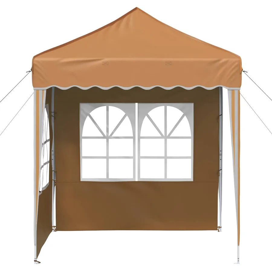 Tente de fête pop-up 195 x 195 x 245 cm Beige Tissu Oxford - 6