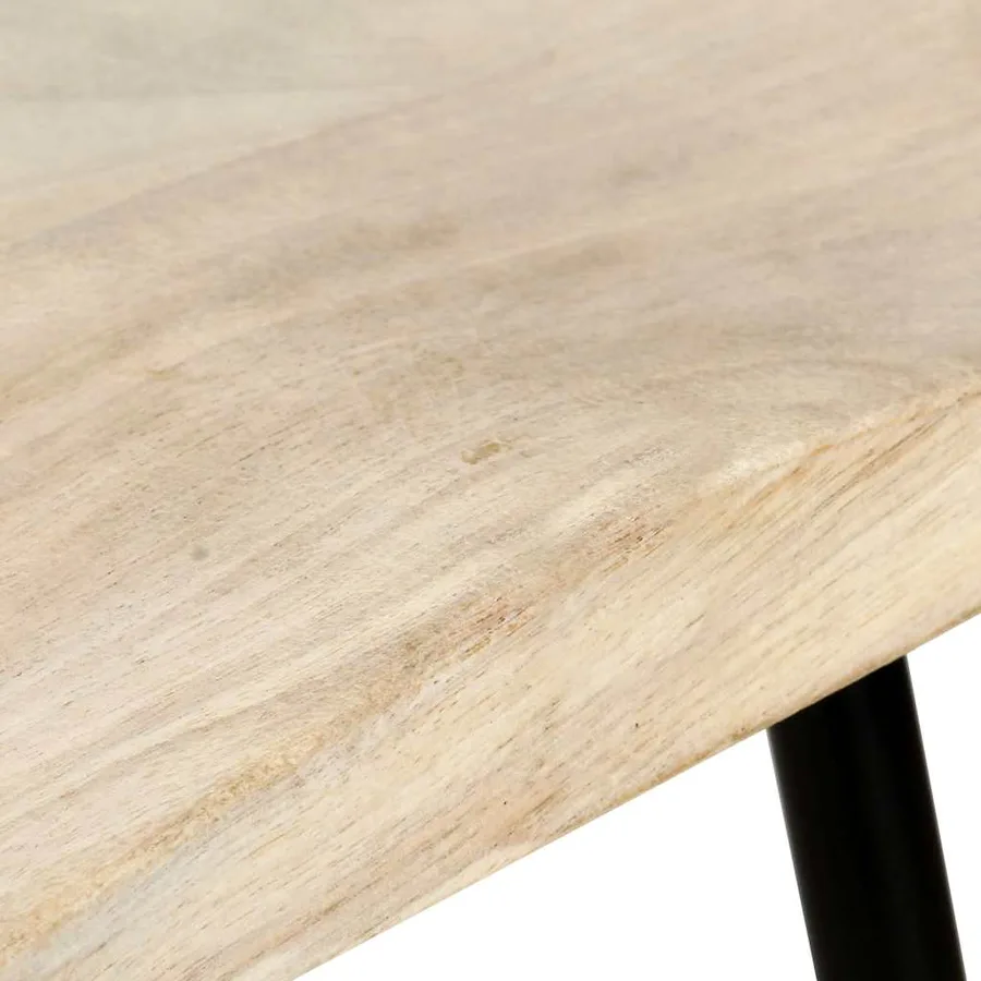 Tabourets de bar lot de 2 bois de manguier massif - 7