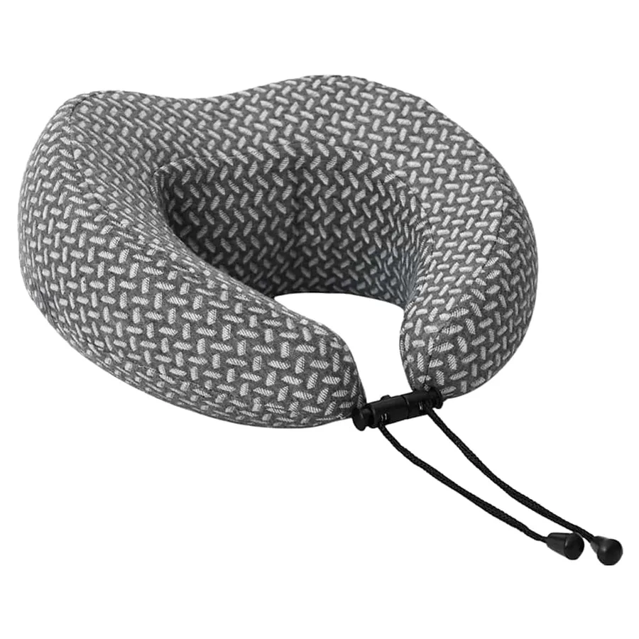 Oreiller de Voyage pour le Cou Gris 30 x 28 x 14 cm Polyester - 3