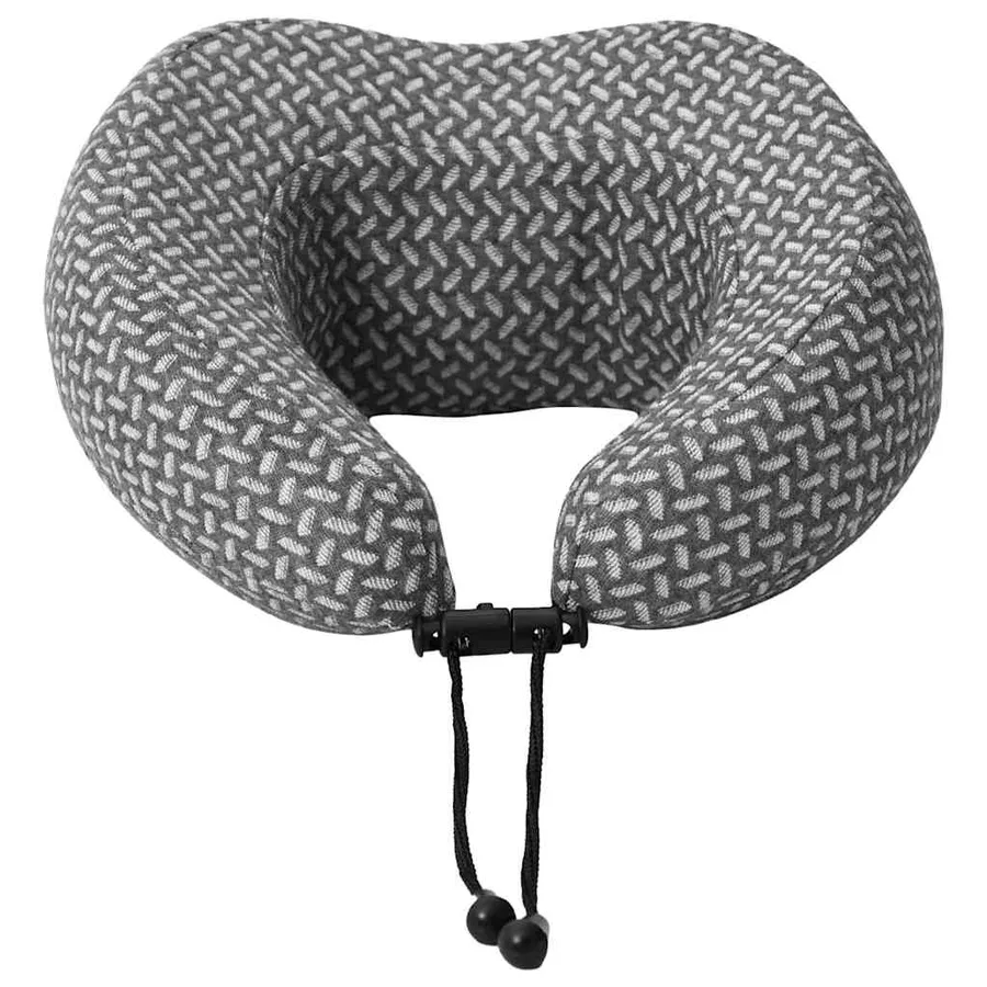 Oreiller de Voyage pour le Cou Gris 30 x 28 x 14 cm Polyester - 4