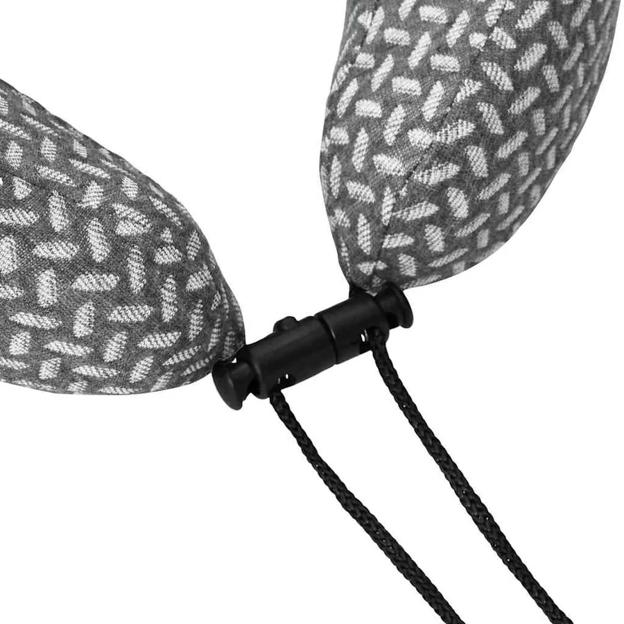Oreiller de Voyage pour le Cou Gris 30 x 28 x 14 cm Polyester - 9