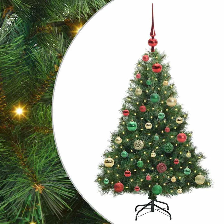 Sapin de Noël artificiel avec 150 LED Vert 120 cm PE et PVC - 2