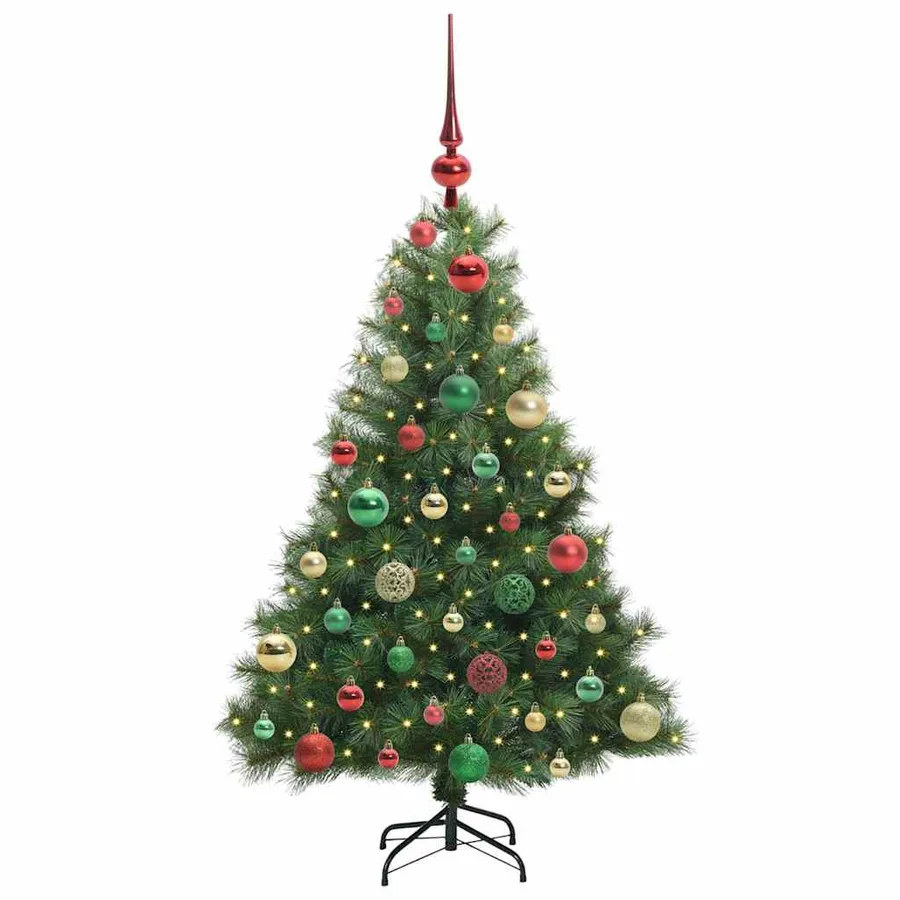 Sapin de Noël artificiel avec 150 LED Vert 120 cm PE et PVC - 3