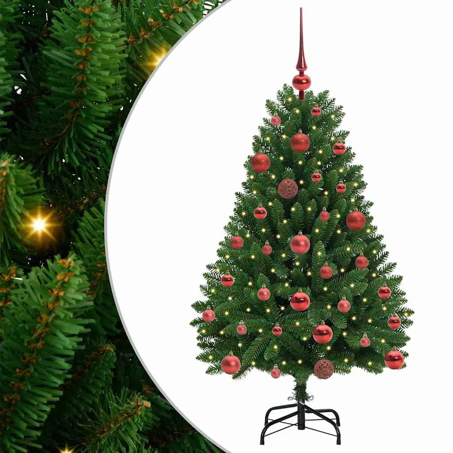 Sapin de Noël artificiel avec 150 LED Vert 120 cm PVC et métal - 2