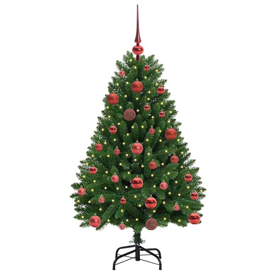 Sapin de Noël artificiel avec 150 LED Vert 120 cm PVC et métal - 3