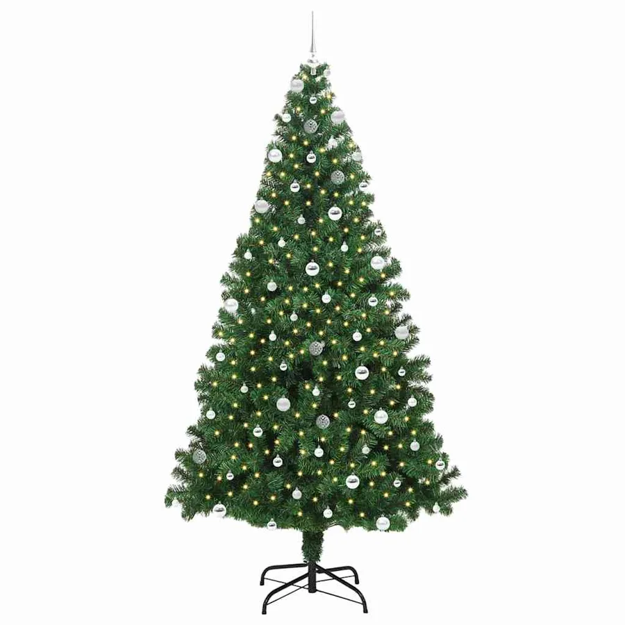Sapin de Noël artificiel Vert 240 cm PVC, Acier et Plastique - 3