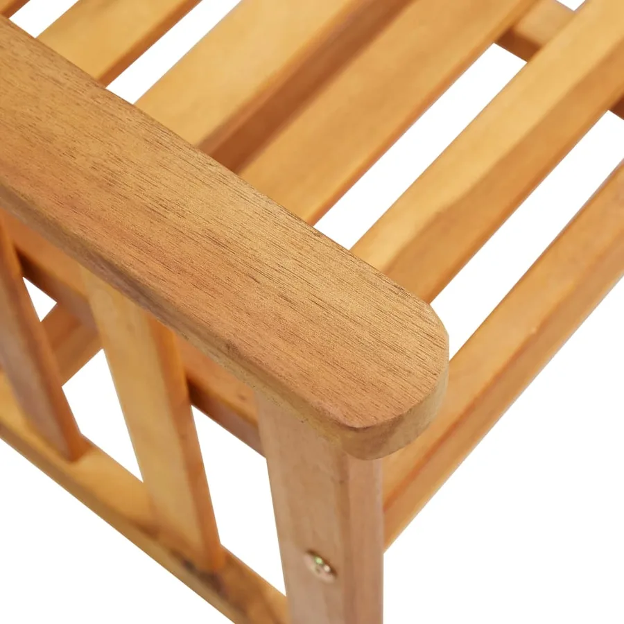 Chaises de jardin avec table à thé 159x61x92 cm Bois d'acacia - 5