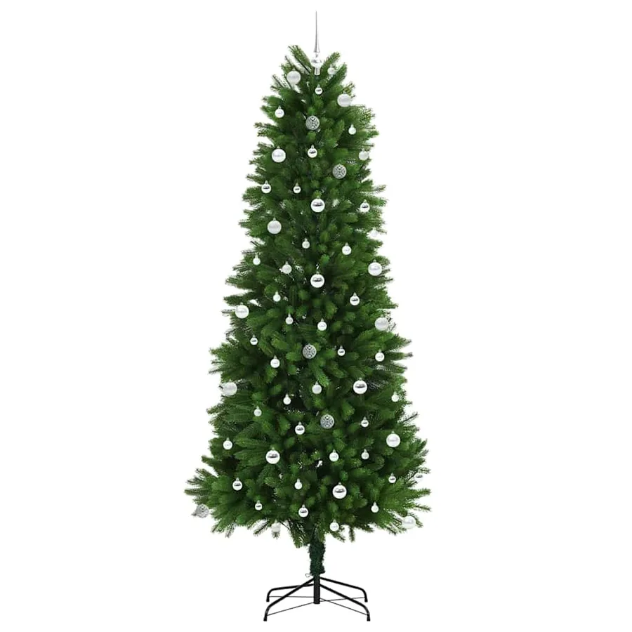 Sapin de Noël avec 300 LED avec support Vert 240 cm PE - 4
