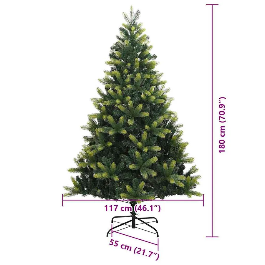 Arbre de Noël artificiel en silicone flexible 300 LEDs 180 cm - 17