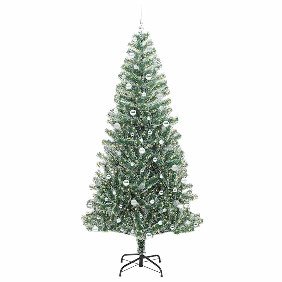 Arbre de Noël artificiel floconné de neige avec lumière LED - 3