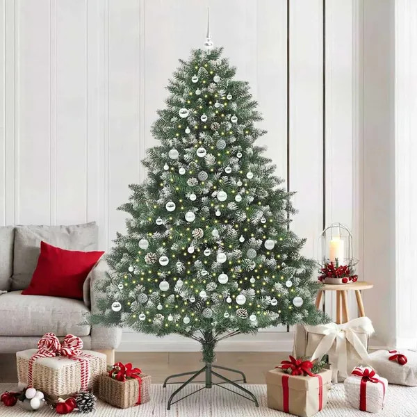 Sapin de Noël artificiel Vert 210 cm PVC, plastique et acier