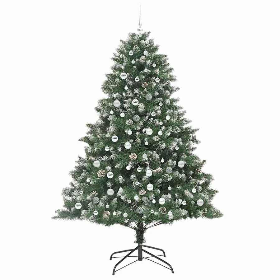 Sapin de Noël artificiel Vert 210 cm PVC, plastique et acier - 4