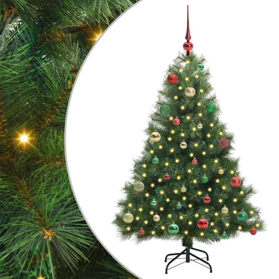 Sapin de Noël artificiel avec 150 LED Vert 150 cm PE et PVC - 2