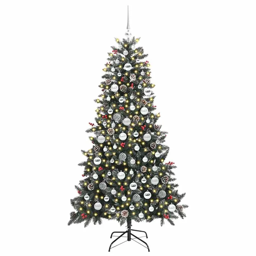 Sapin de Noël artificiel Vert 180 cm PVC, plastique et acier - 3