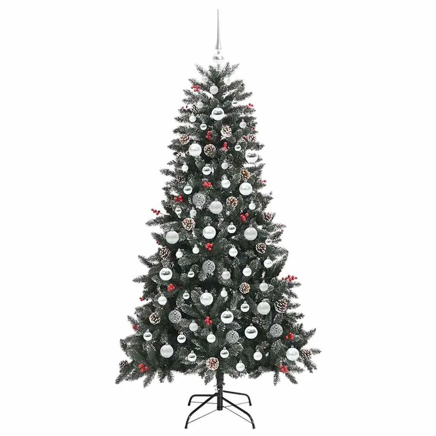 Sapin de Noël artificiel Vert 180 cm PVC, plastique et acier - 4