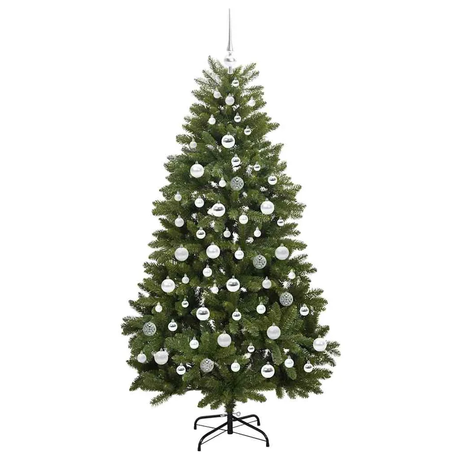 Sapin de Noël artificiel avec 300 LED Vert 180 cm PVC et métal - 4