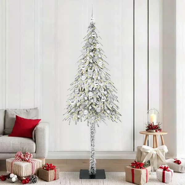 Sapin de Noël avec 300 LED Blanc 210 cm PE et Acier