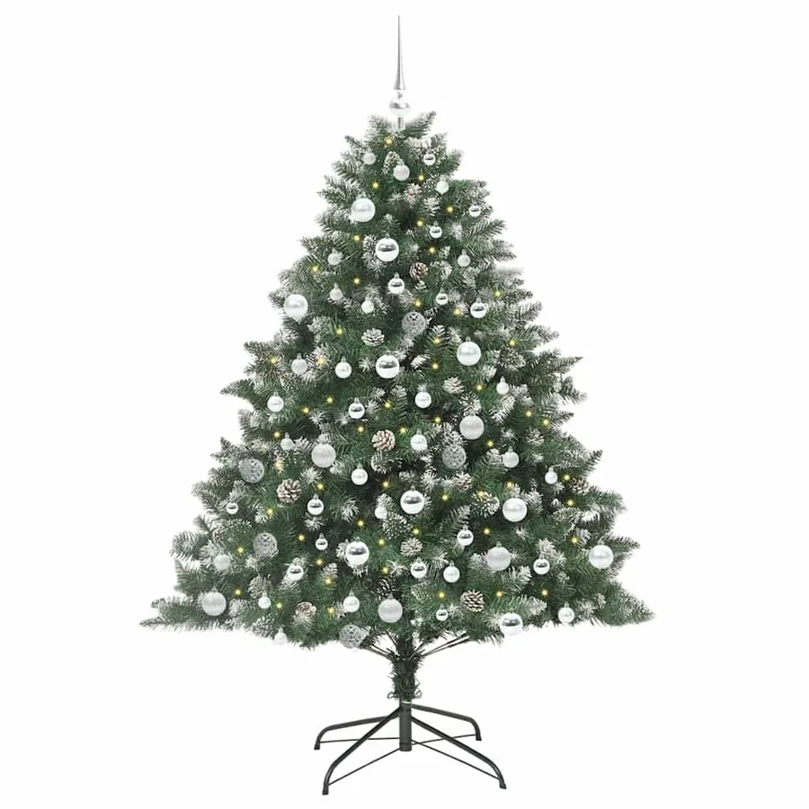 Sapin de Noël artificiel Vert 180 cm PVC, plastique et acier - 3