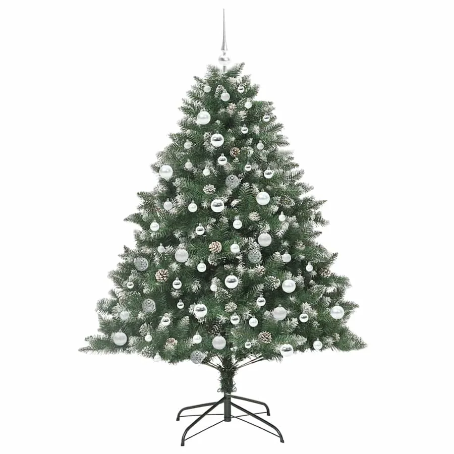 Sapin de Noël artificiel Vert 180 cm PVC, plastique et acier - 4