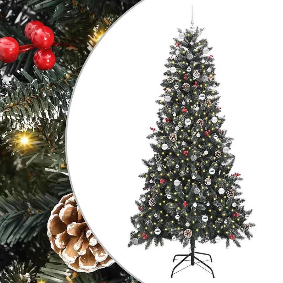 Sapin de Noël artificiel Vert 240 cm PVC, plastique et acier - 2