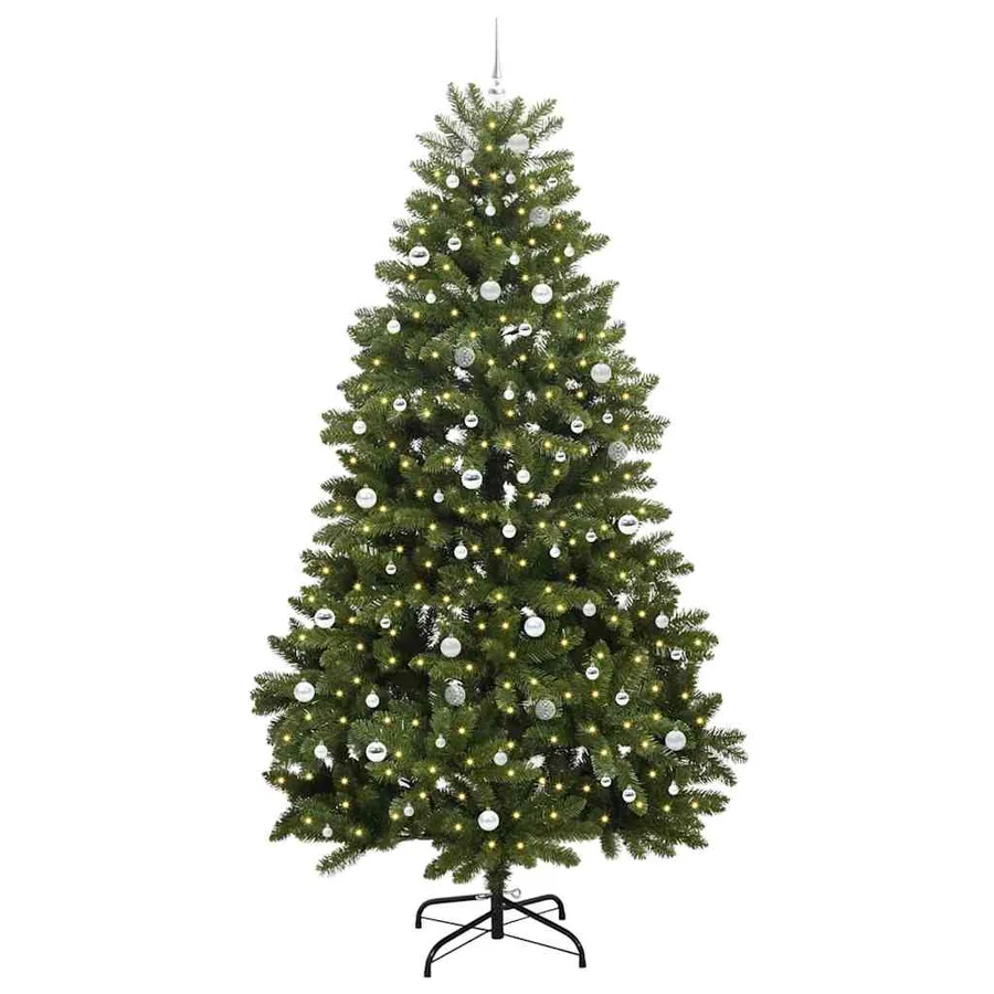 Sapin de Noël artificiel avec 300 LED Vert 270 cm PVC et métal - 3