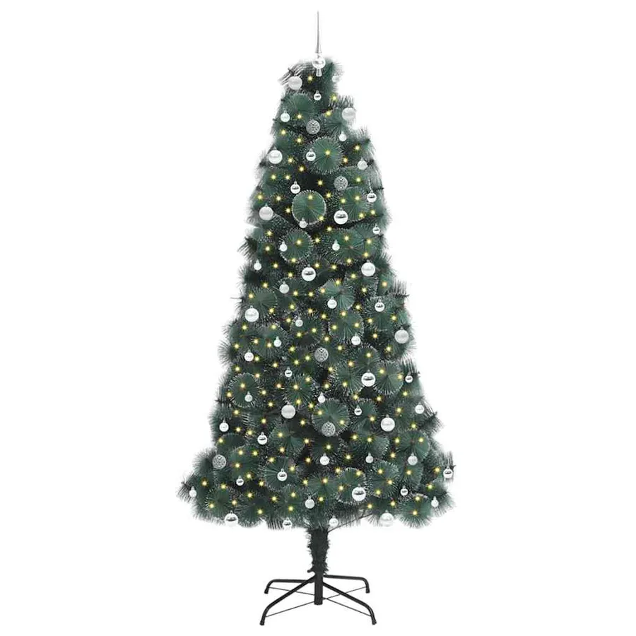 Arbre de Noël artificiel pré-éclairé avec ensemble de boules - 3