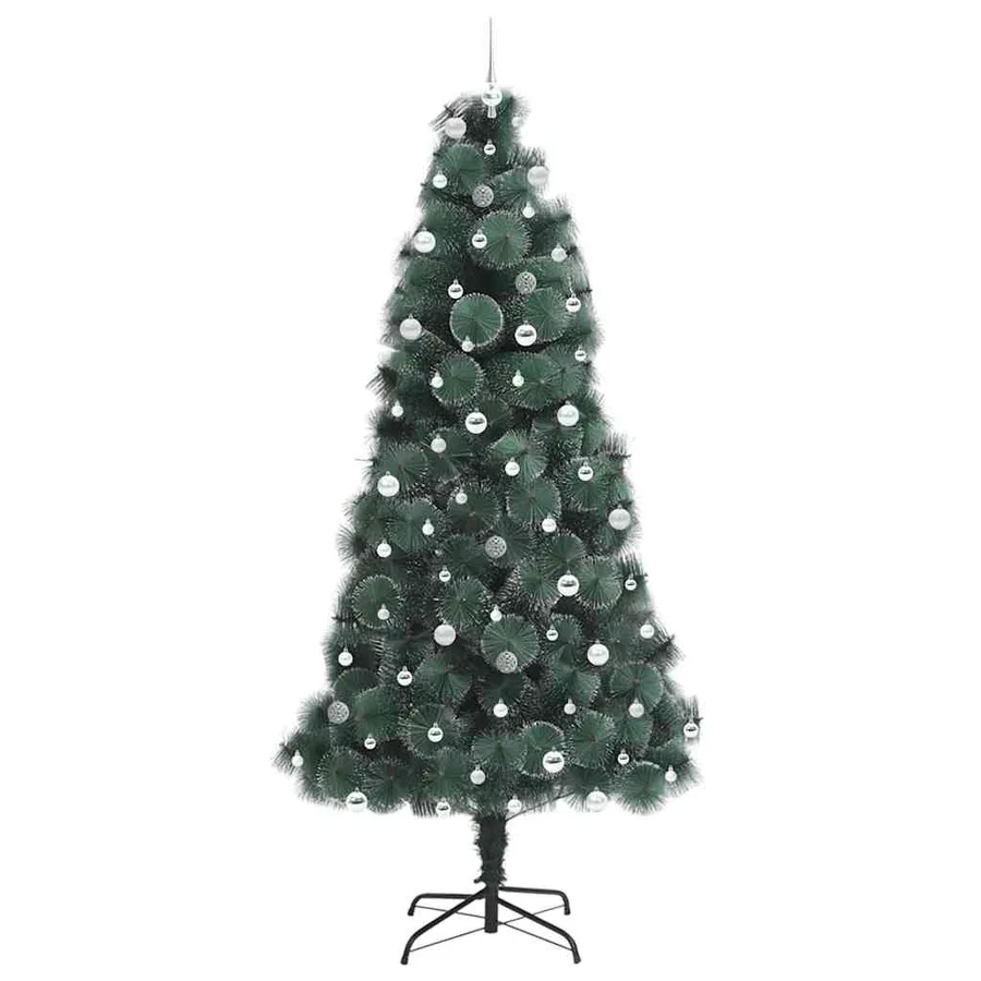 Arbre de Noël artificiel pré-éclairé avec ensemble de boules - 4