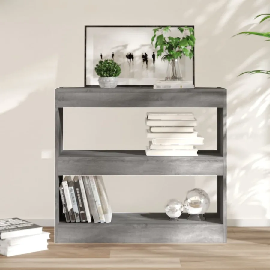 Bibliothèque/Séparateur de pièce sonoma gris 80x30x72 cm