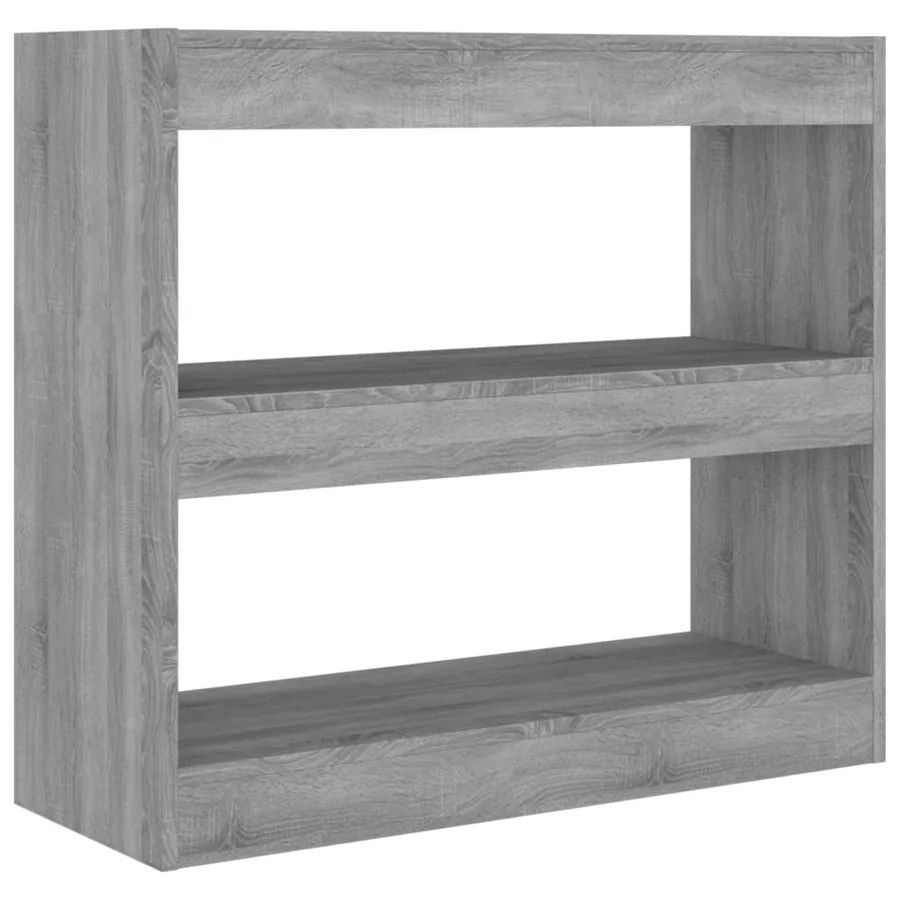 Bibliothèque/Séparateur de pièce sonoma gris 80x30x72 cm - 2
