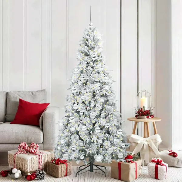 Sapin de Noël Artificiel à Branches Articulées Blanc 180 cm