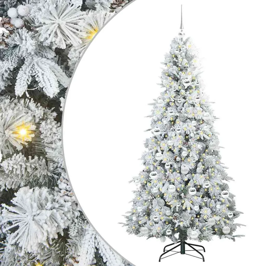 Sapin de Noël Artificiel à Branches Articulées Blanc 180 cm - 2