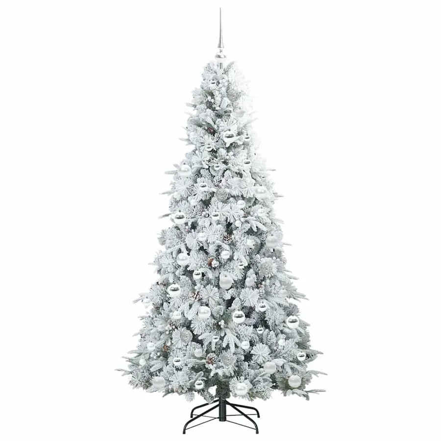 Sapin de Noël Artificiel à Branches Articulées Blanc 180 cm - 4
