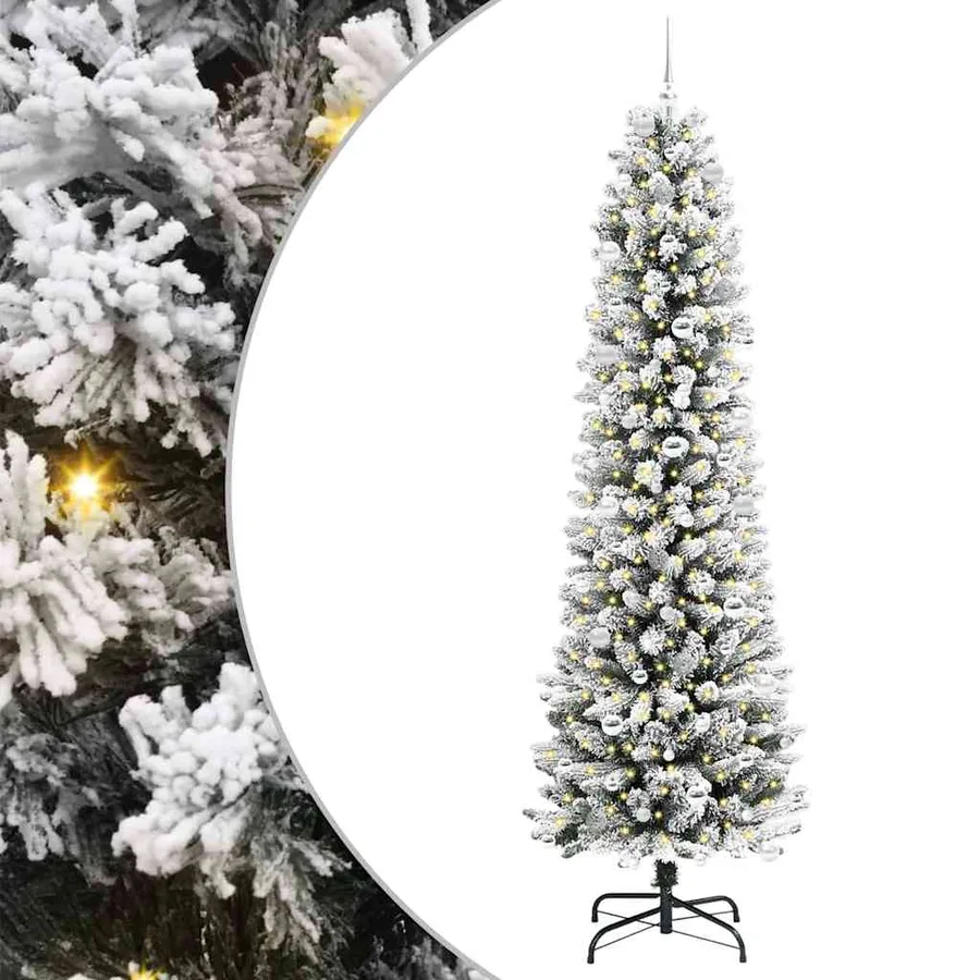 Sapin de Noël artificiel Blanc 240 cm PVC, métal et plastique - 2