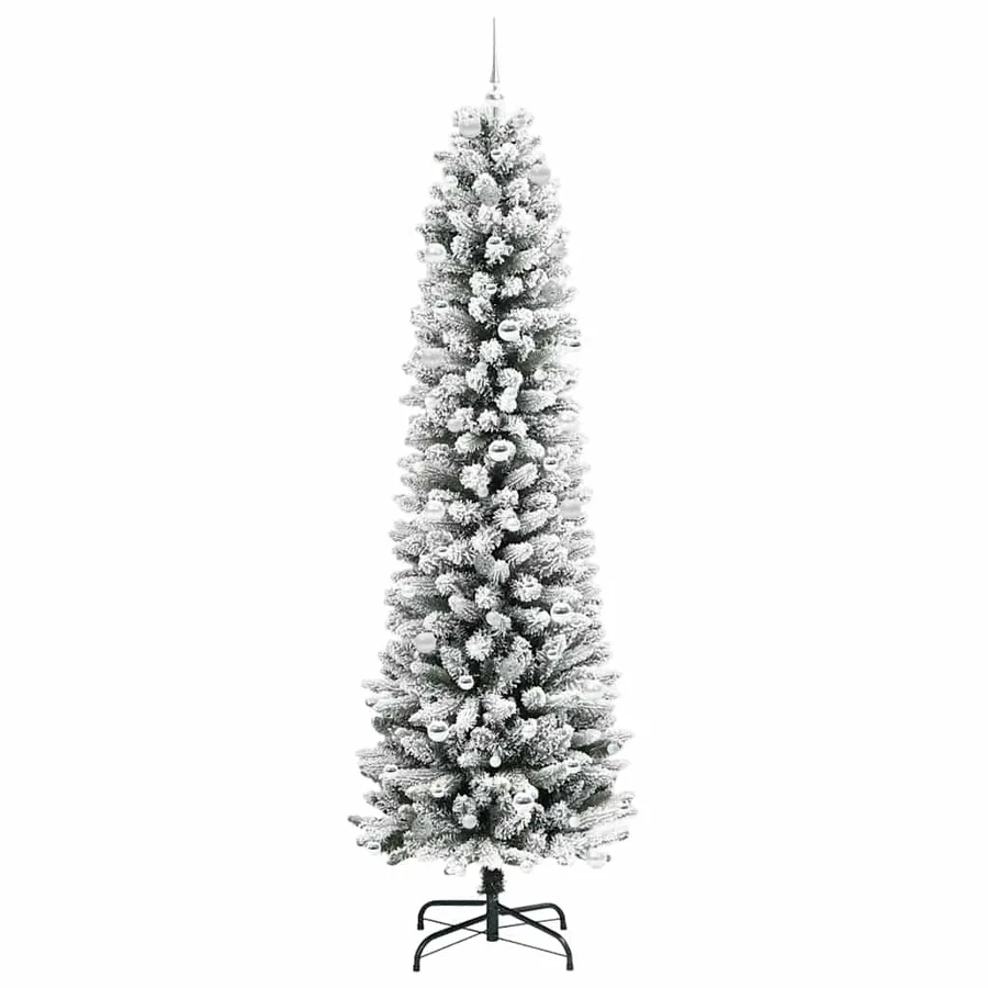 Sapin de Noël artificiel Blanc 240 cm PVC, métal et plastique - 4