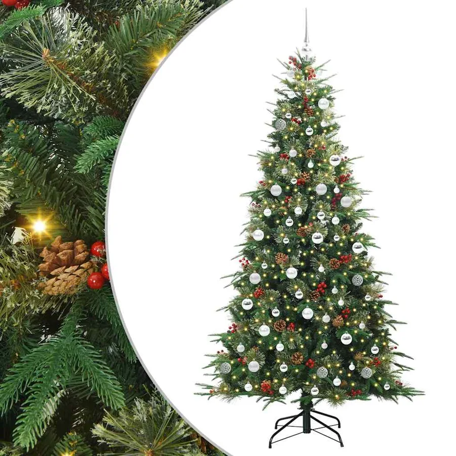 Sapin de Noël Artificiel à Branches Articulées Vert 210 cm - 2