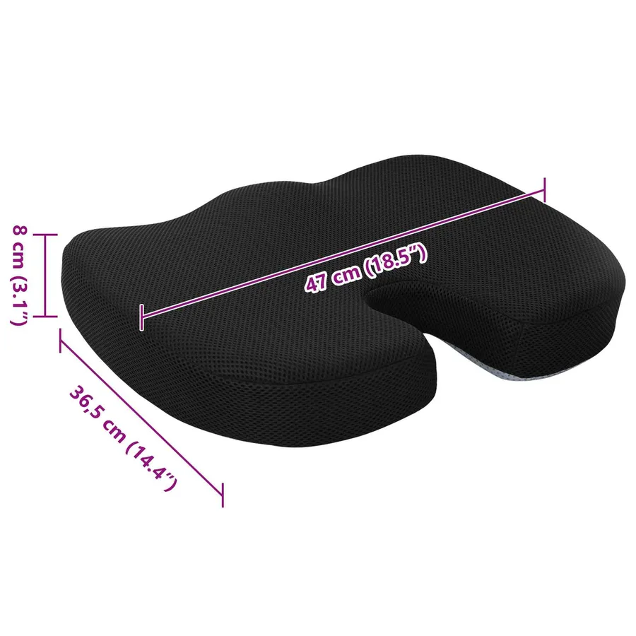 Coussin d’assise Couleur unie Noir 47 x 36,5 x 8 cm - 11