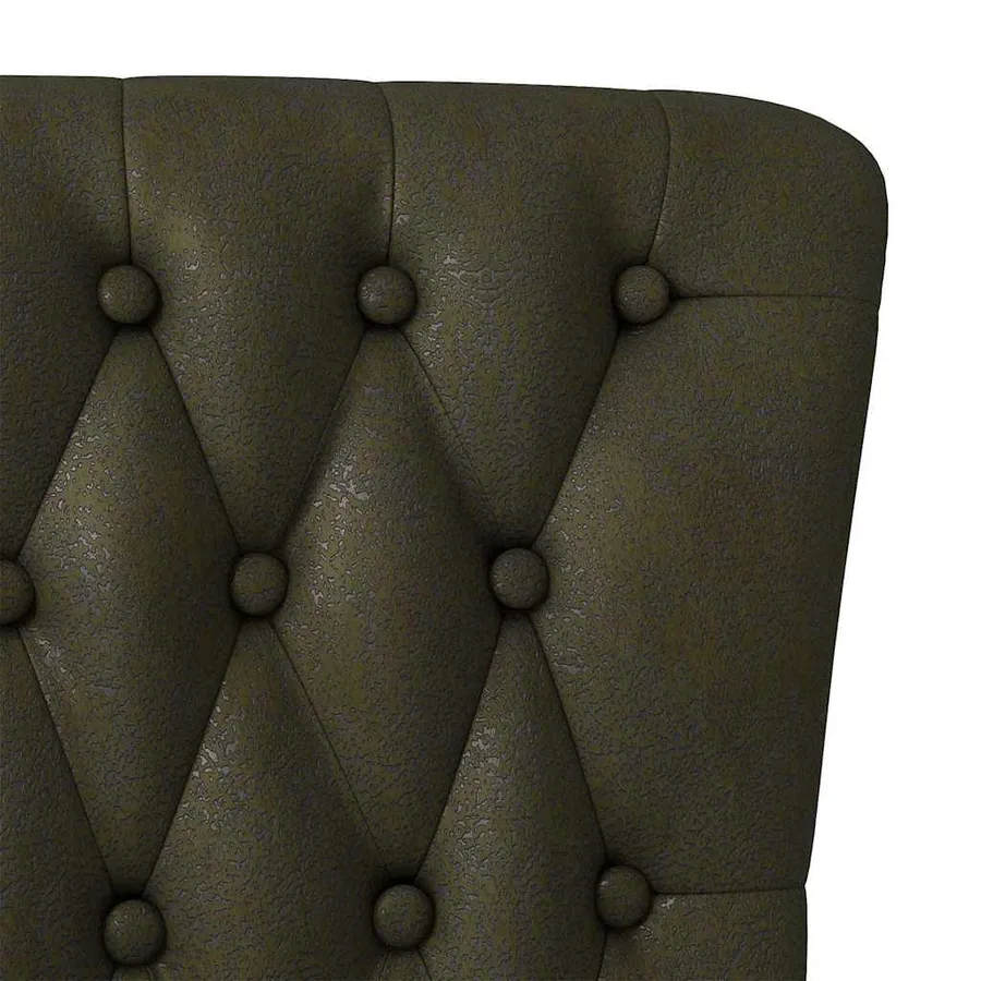 Fauteuil à pantoufle Vert armée 56,5 x 70 x 110 cm Simili daim - 7