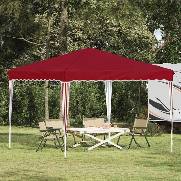 Tente de fête pop-up 288 x 288 x 245 cm Bordeaux Tissu Oxford