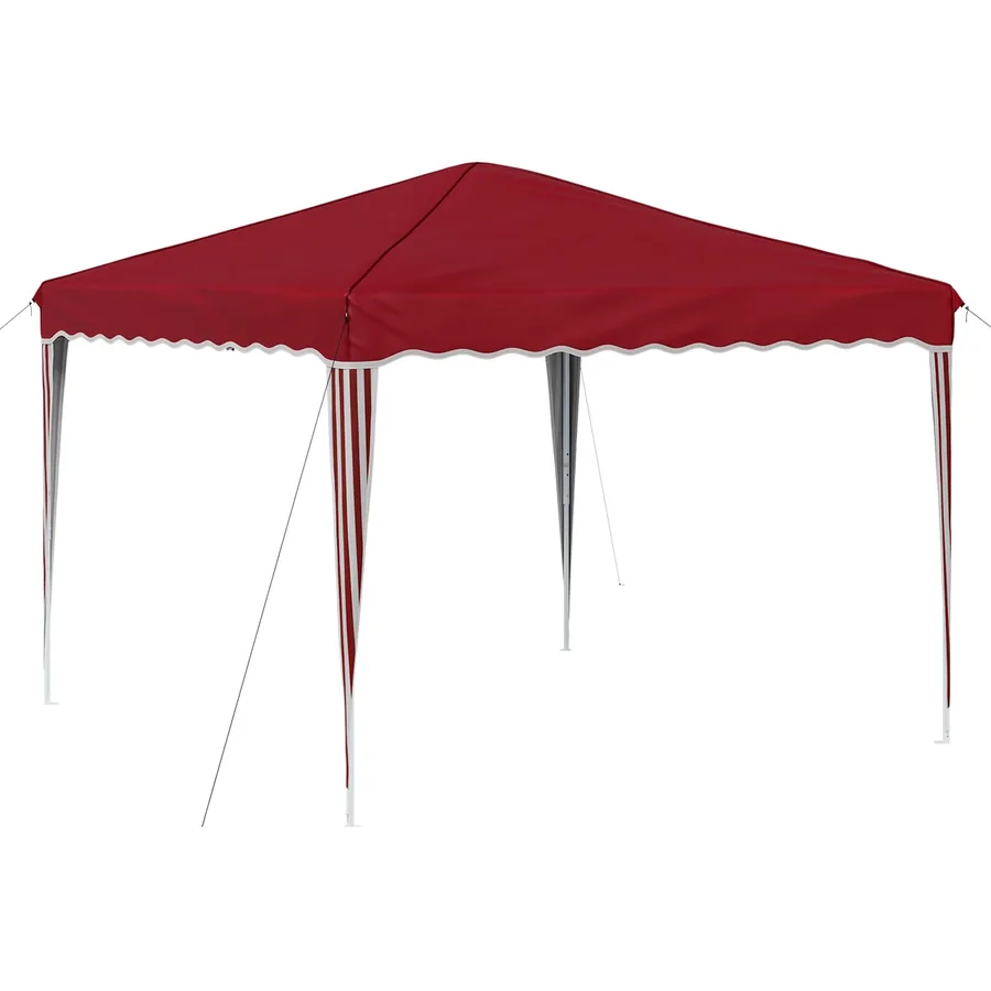 Tente de fête pop-up 288 x 288 x 245 cm Bordeaux Tissu Oxford - 2