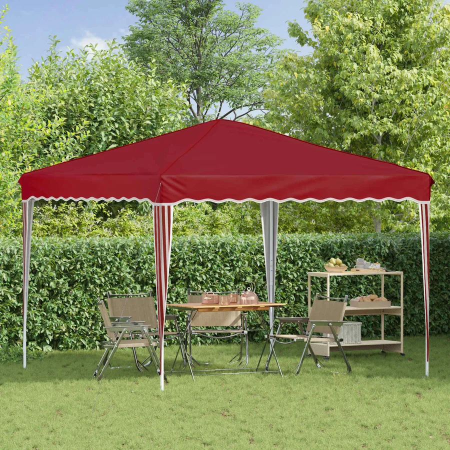 Tente de fête pop-up 288 x 288 x 245 cm Bordeaux Tissu Oxford - 3