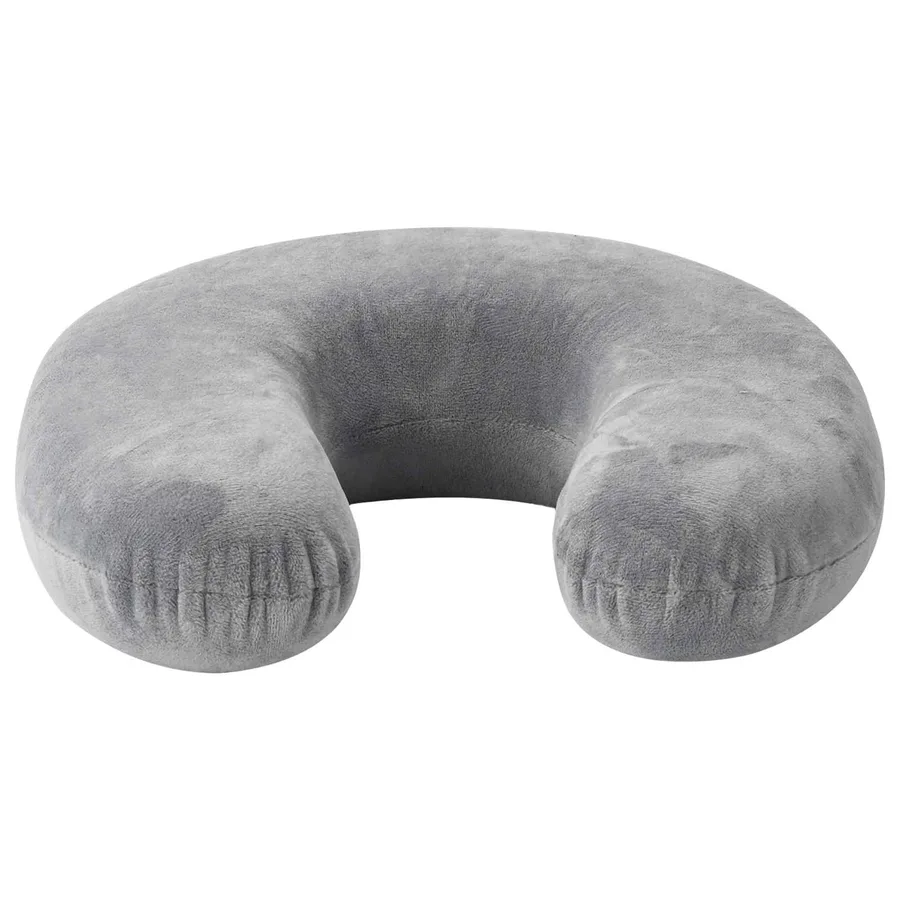Coussin de voyage pour le cou Gris Mousse à mémoire de forme - 4