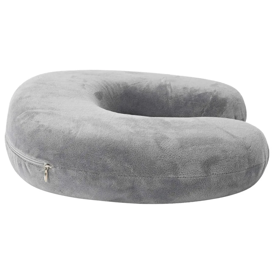 Coussin de voyage pour le cou Gris Mousse à mémoire de forme - 7
