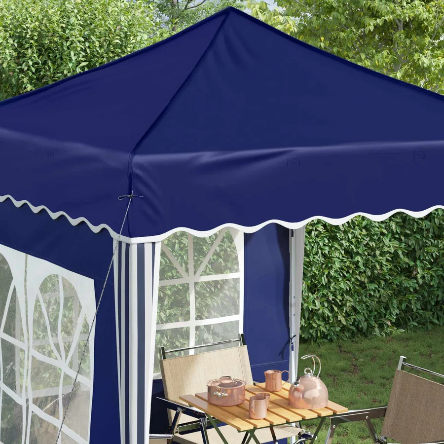 Tente de fête pop-up 195 x 195 x 245 cm Bleu Tissu Oxford - 4