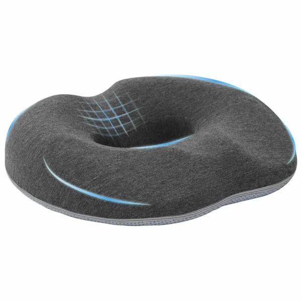 Coussin d’assise Couleur unie Gris foncé 42 x 36,5 x 8 cm