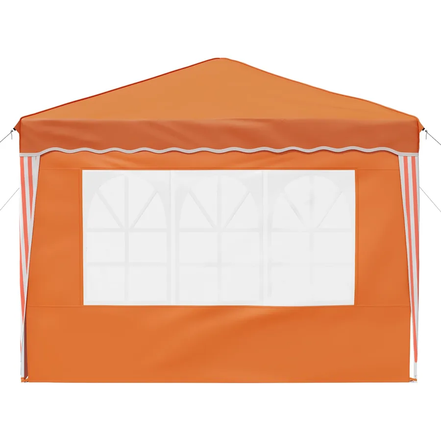 Tente de fête pop-up 288 x 288 x 245 cm Orange Tissu Oxford - 7