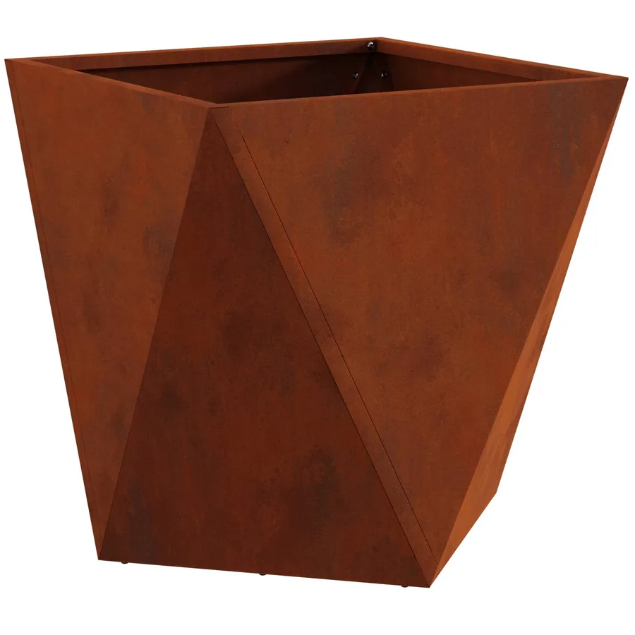 Jardinière Rouillé 40 x 40 x 40 cm Acier patiné - 2