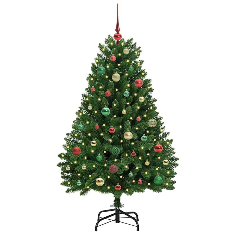 Sapin de Noël artificiel avec 150 LED Vert 150 cm PVC et métal - 3