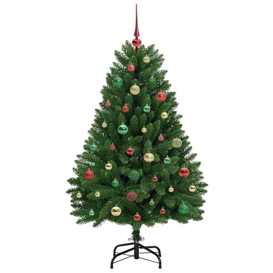 Sapin de Noël artificiel avec 150 LED Vert 150 cm PVC et métal - 6