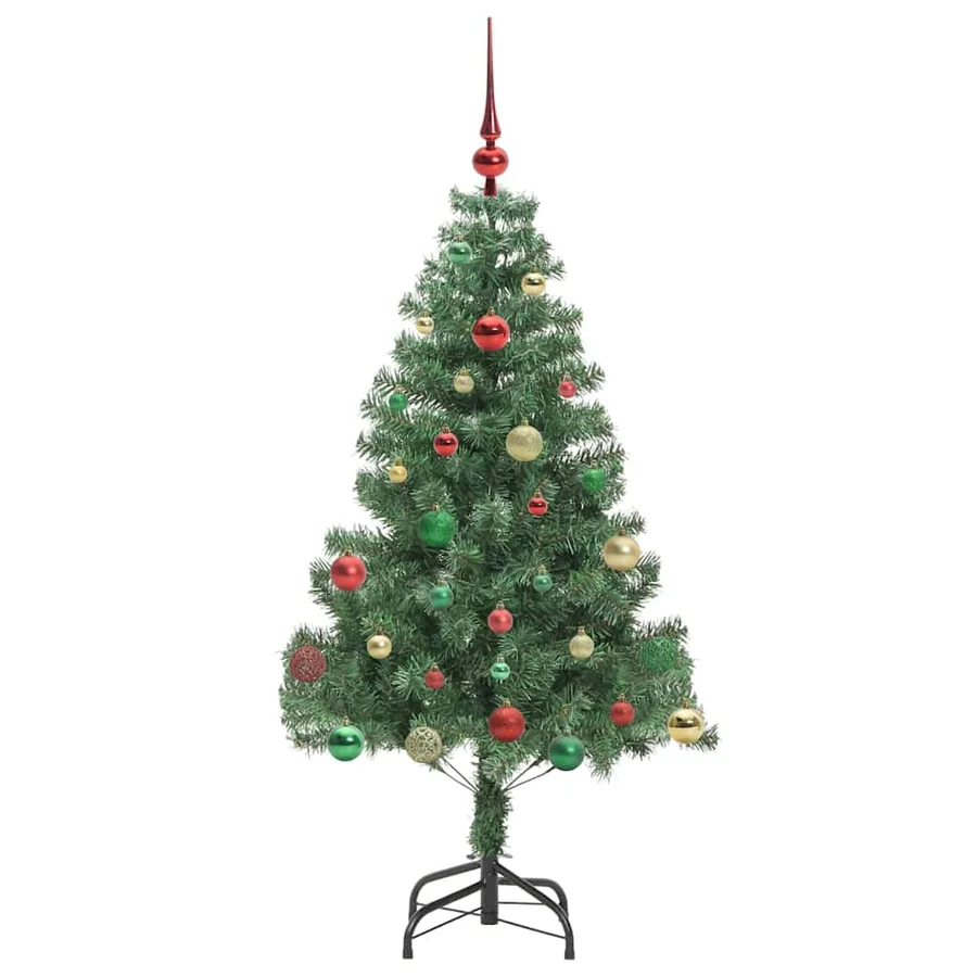Sapin de Noël avec 150 LED avec support Vert 150 cm PVC - 6