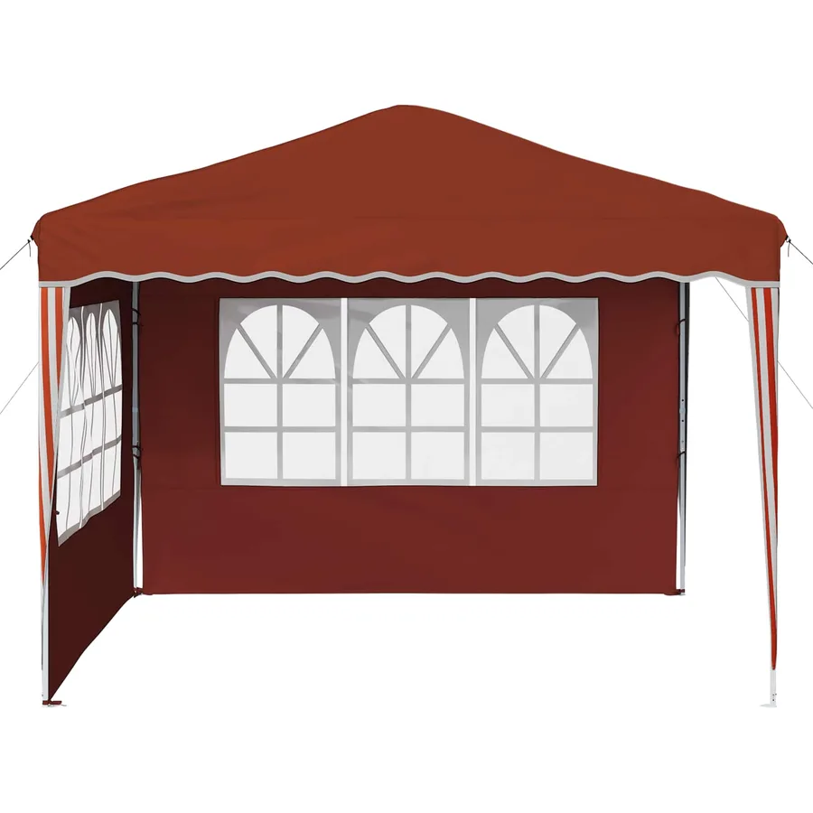 Tente de fête pop-up 288 x 288 x 245 cm Terre cuite - 6
